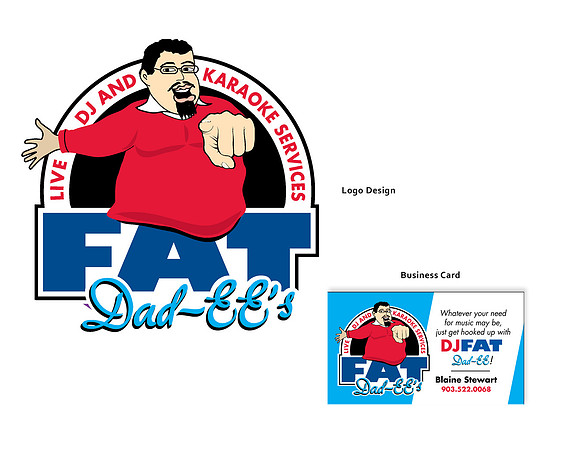 fat dadees logo & card