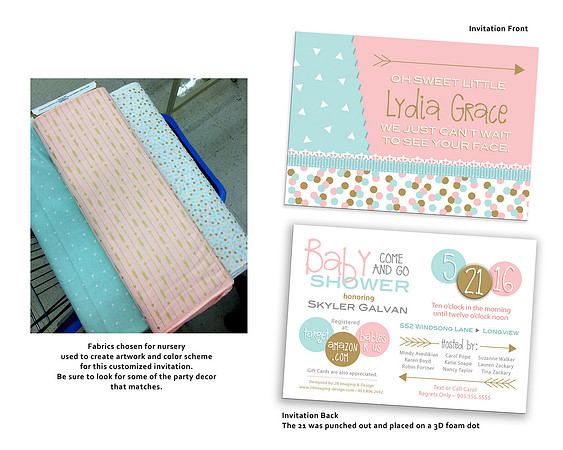 skyler baby shower invitation