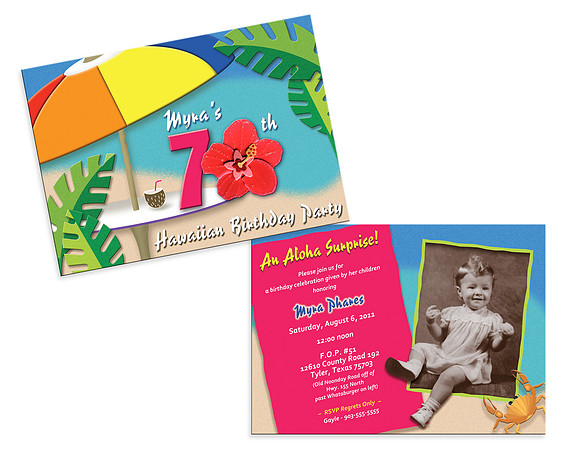 myra hawaiian invite