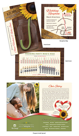 annie-ricky wedding program & map