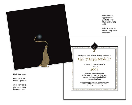shelby graduation invitation